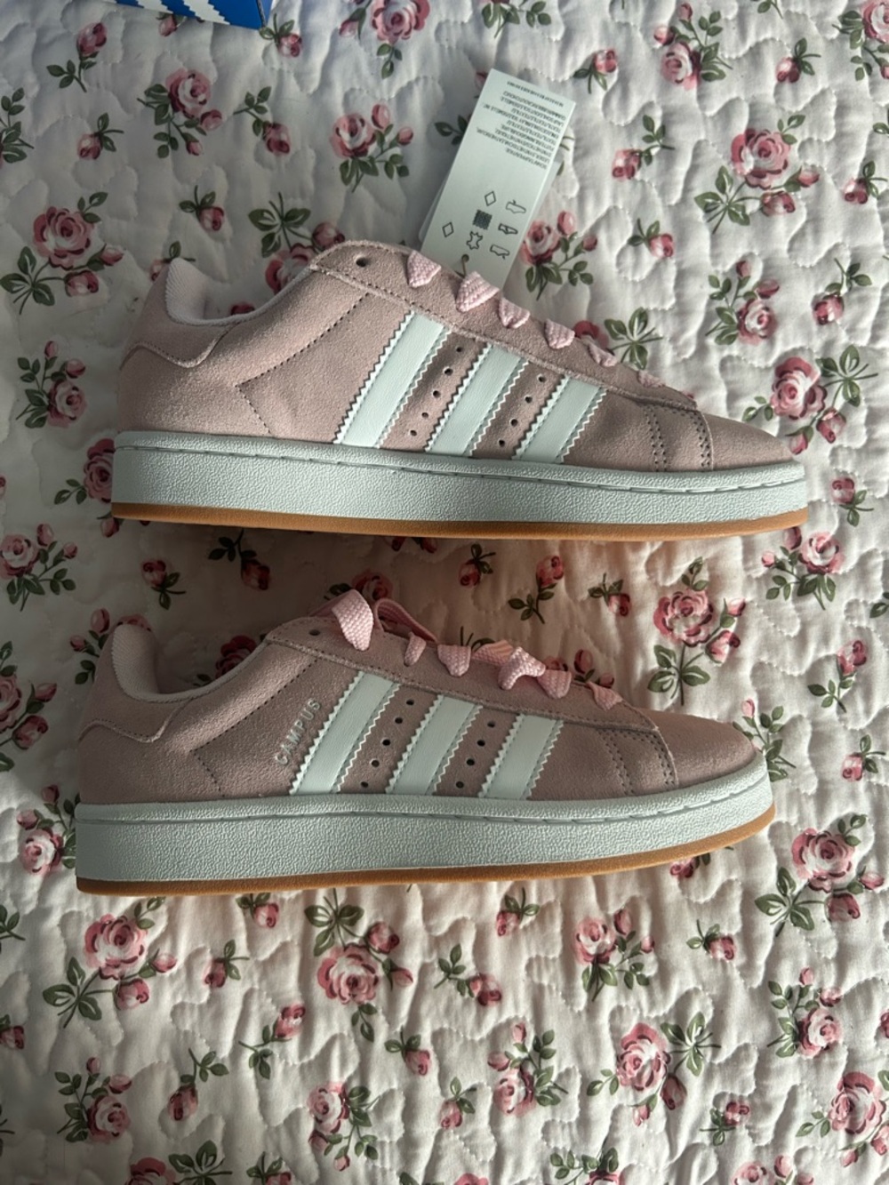 adidas Women’s Pink & White Court-Style Sneakers - Picture 3 of 5